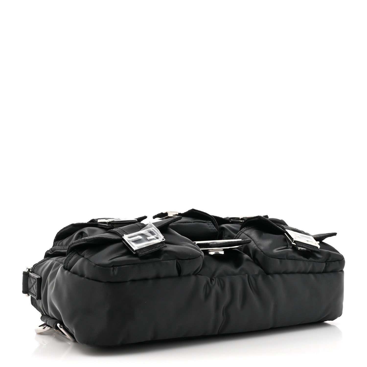 Fendi Econyl Cuoio Romano Multipocket Baguette Black 4 of 7