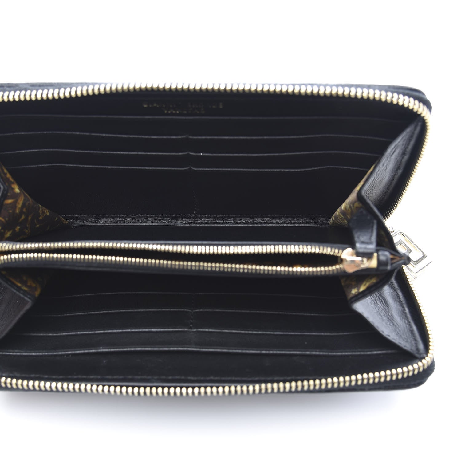 Versace Nappa Barocco Zip Around Wallet Black 5 of 5