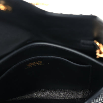 Versace Suede Studded Medusa Chain Clutch Black 4 of 8