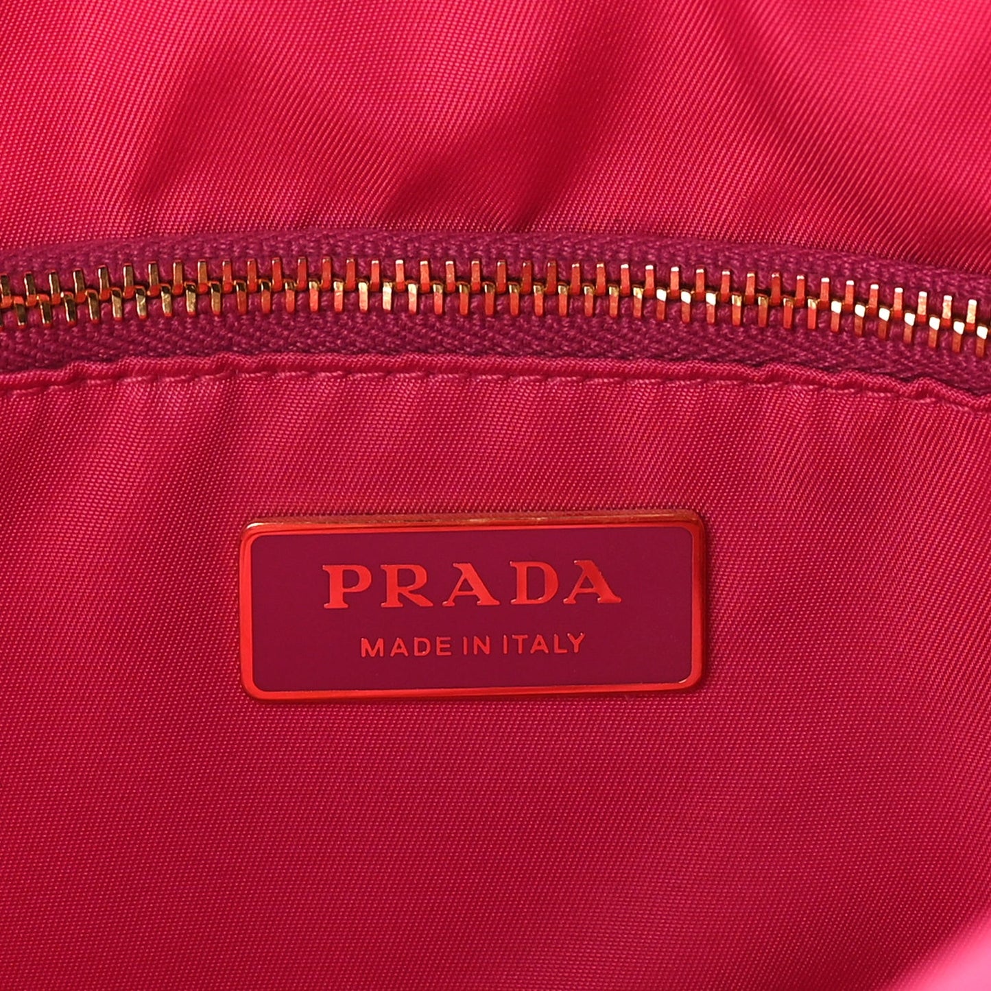 Tessuto Nylon Chain Tote  Fuxia
