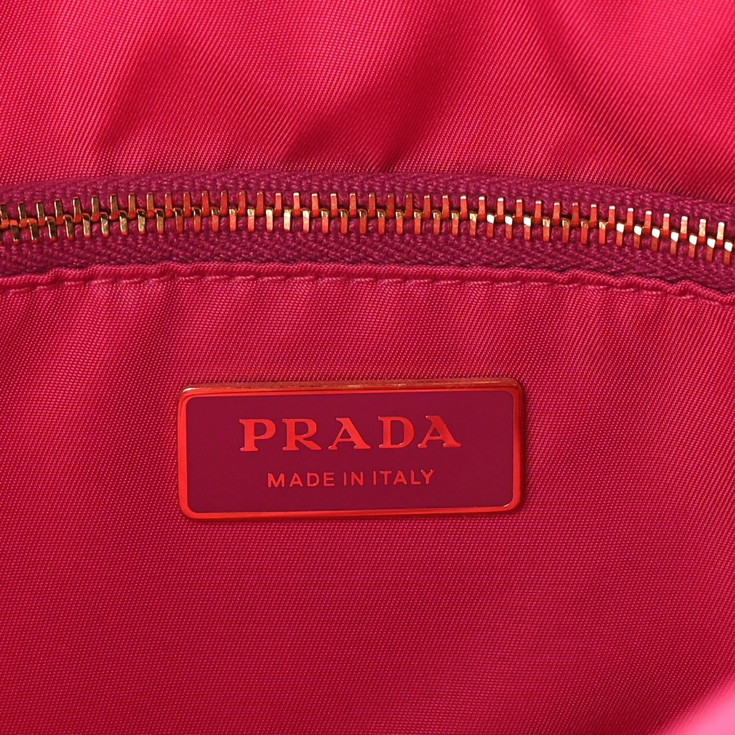 Prada Tessuto Nylon Chain Tote  Fuxia 5 of 8