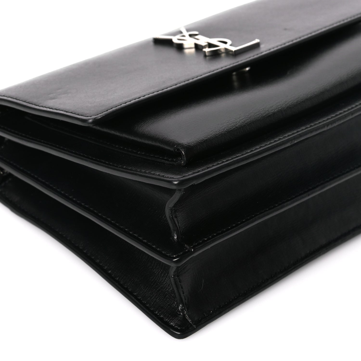 Saint Laurent Calfskin Medium Monogram Sunset Black 7 of 8