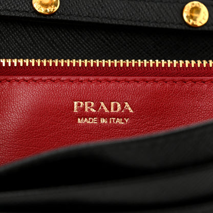Prada Saffiano Lux Chain Wallet Black 6 of 12