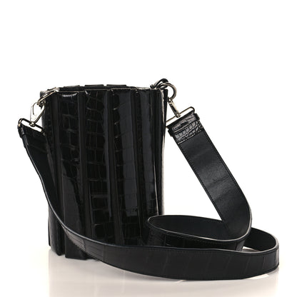 Salvatore Ferragamo Alligator Bucket Bag Black 4 of 9