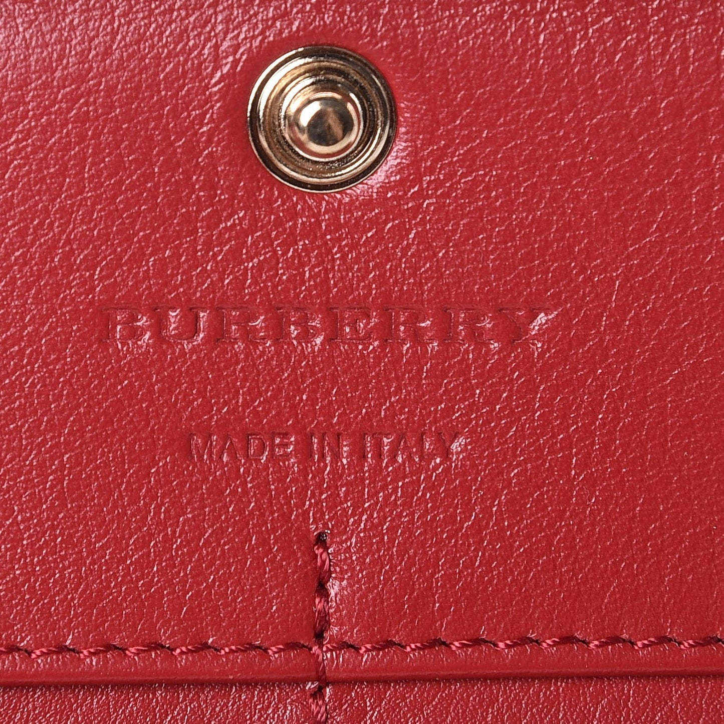 Grainy Calfskin House Check Continental Wallet Tan