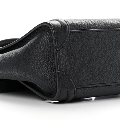 Celine Drummed Calfskin Nano Luggage Black 9 of 18