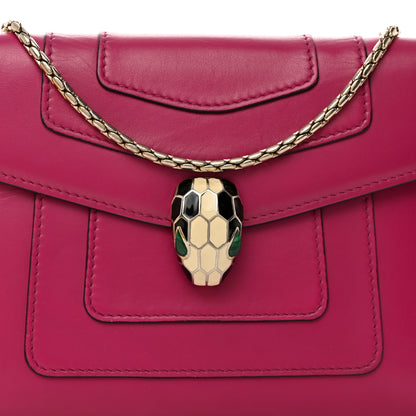 Bulgari Calfskin Small Serpenti Forever Snake Strap Crossbody Bag Pink 9 of 12