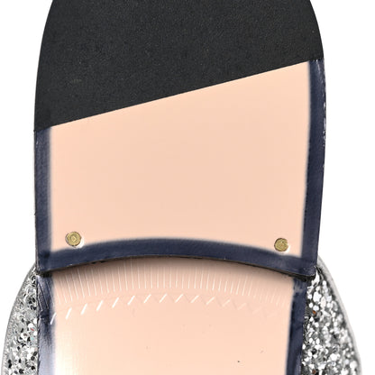 Gucci Glitter Womens Princetown Slippers 36 Silver 9 of 9