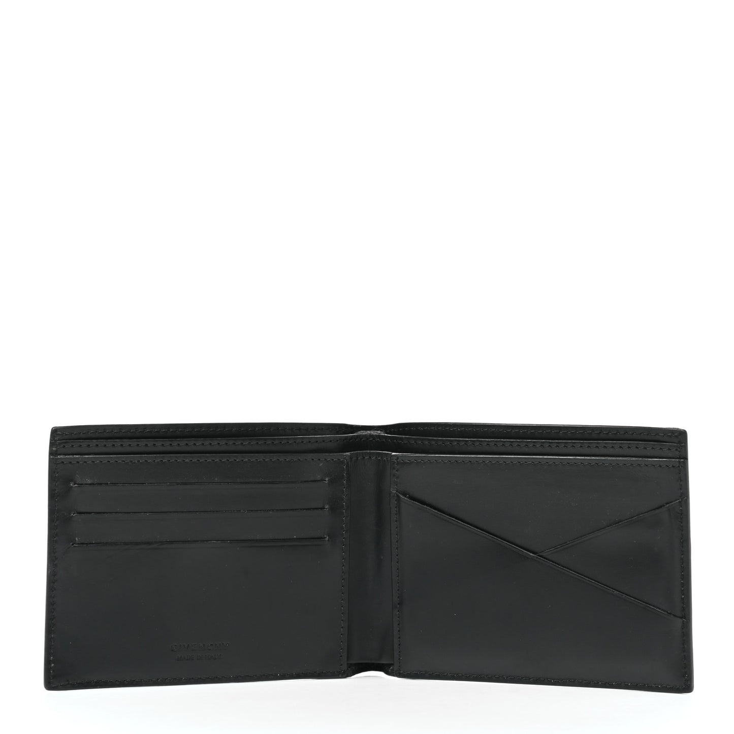 Calfskin Logo Bi-Fold Wallet Black