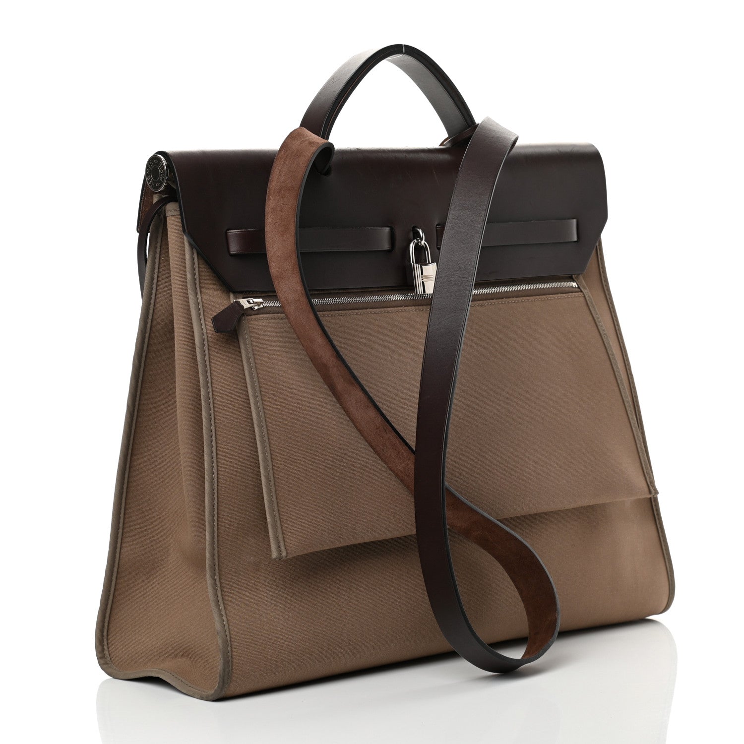 Hermes Toile Vache Hunter Herbag Zip 39 MM Etoupe Ebene 4 of 21