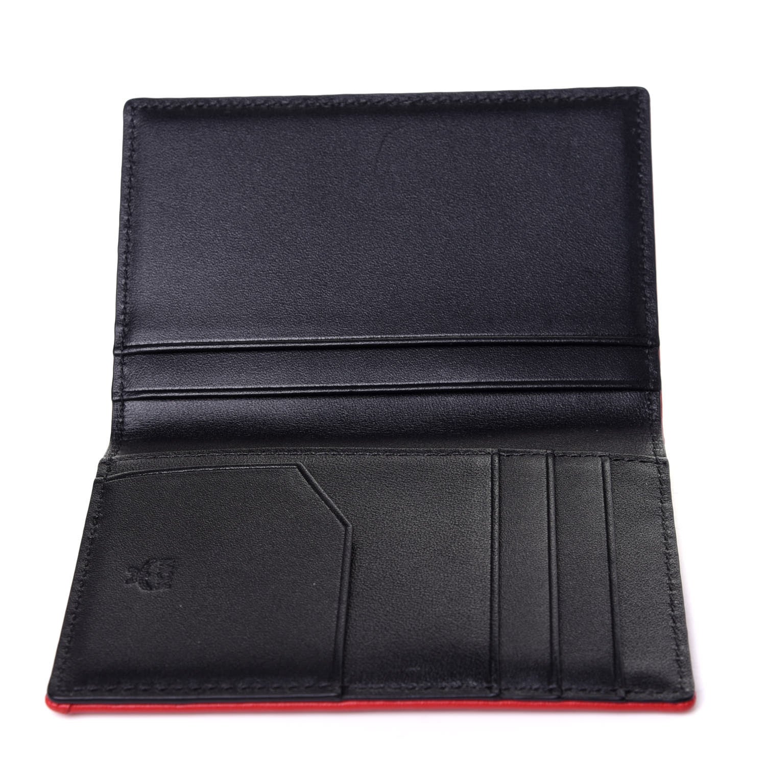 MCM Visetos Mini Bi-Fold Card Wallet Red 5 of 10