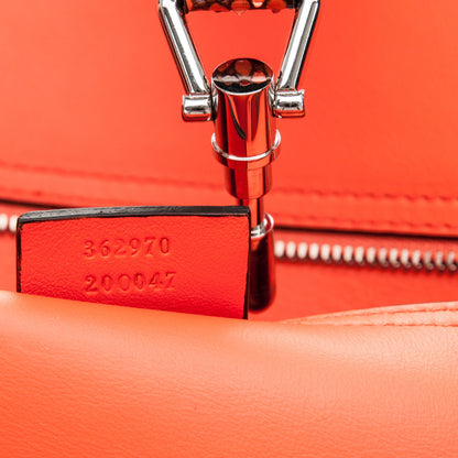 Gucci Python Medium Jackie Top Handle Bag Vibrant Orange 7 of 7