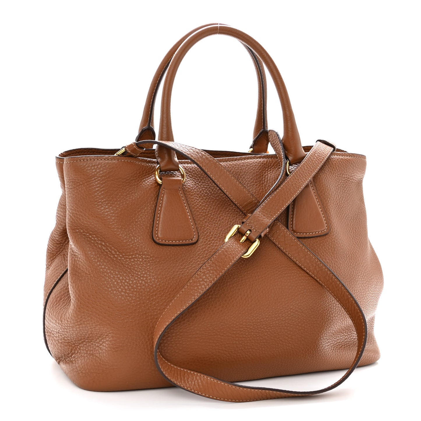 Vitello Daino Zip Tote Cannella