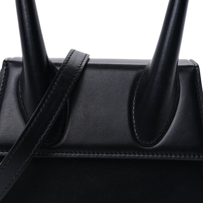 Jacquemus Smooth Calfskin Le Chiquito Moyen  Black 6 of 8