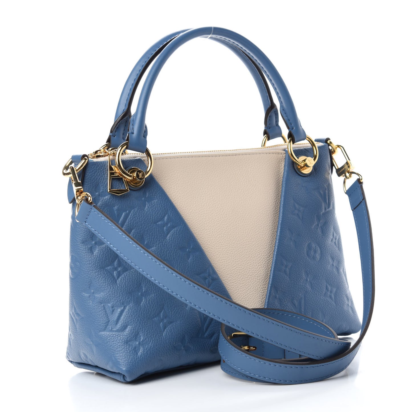 Empreinte V Tote BB Denim Creme