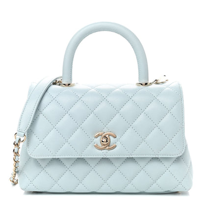 Chanel Caviar Quilted Mini Coco Handle Flap Light Blue 1 of 9