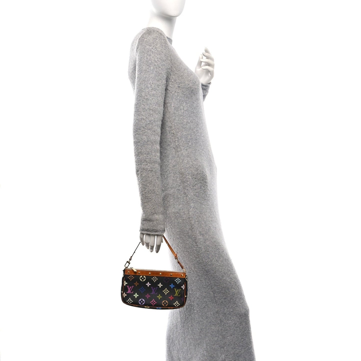 Monogram Multicolor Pochette Accessories Black