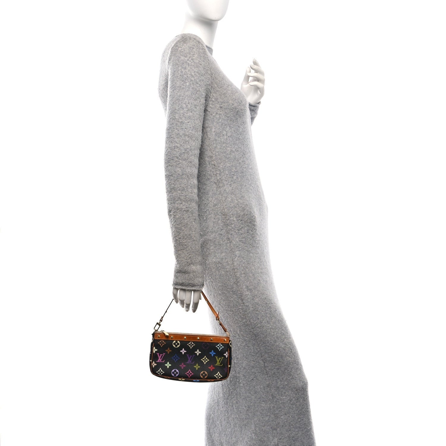 Louis Vuitton Monogram Multicolor Pochette Accessories Black 2 of 7