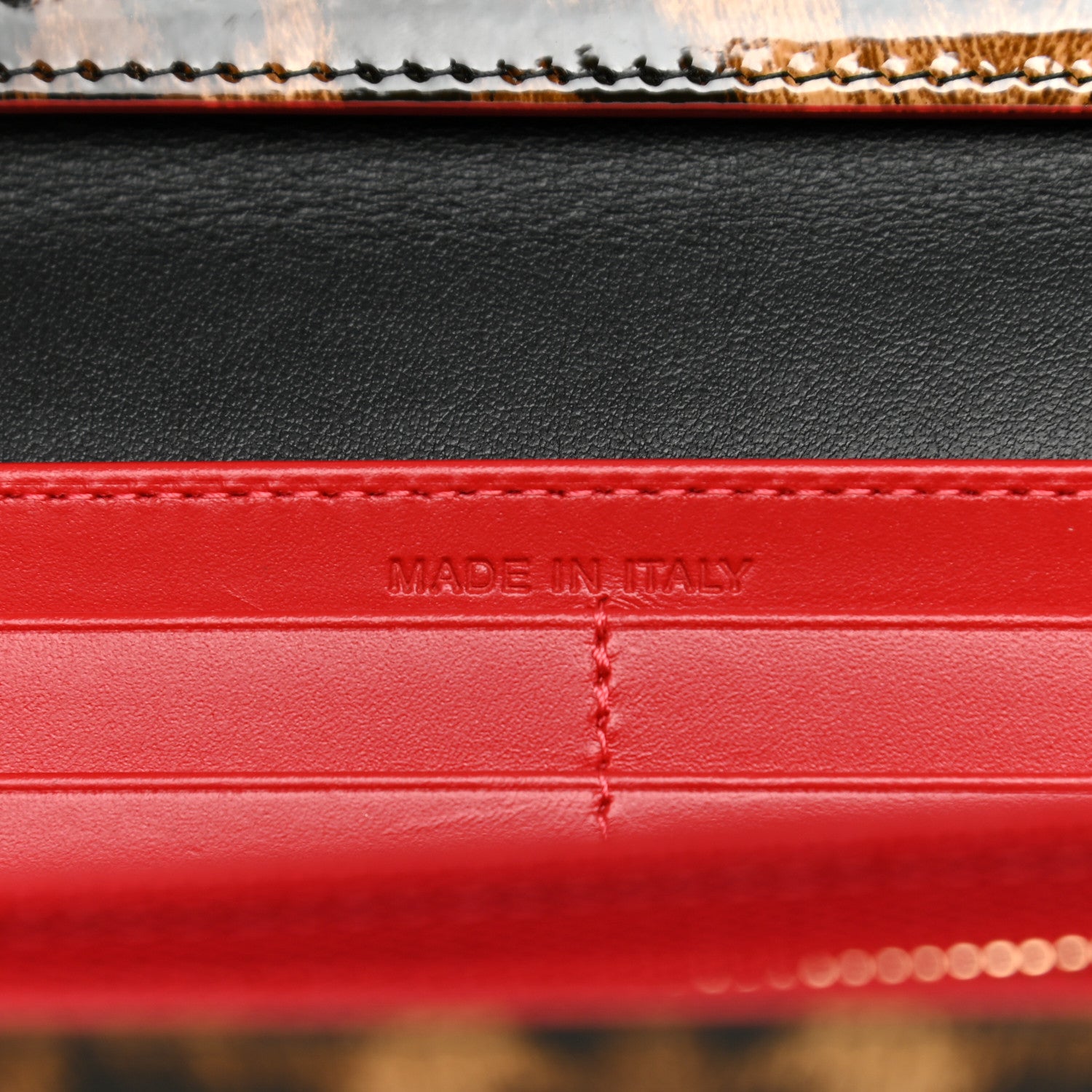 Christian Louboutin Patent Spiked Macaron Flap Wallet Leopard 7 of 7