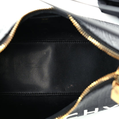 Givenchy Coated Canvas Logo 4G Embossed Small Moon Cut Out Shoulder Bag Black 4 of 8