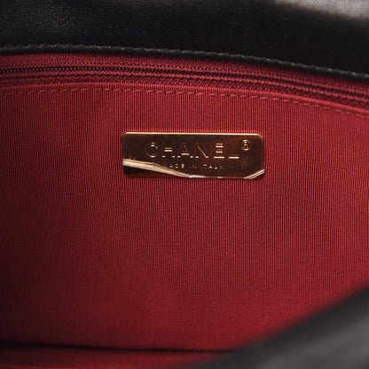 Chanel Goatskin Quilted Medium 19 Flap Black 6 of 11