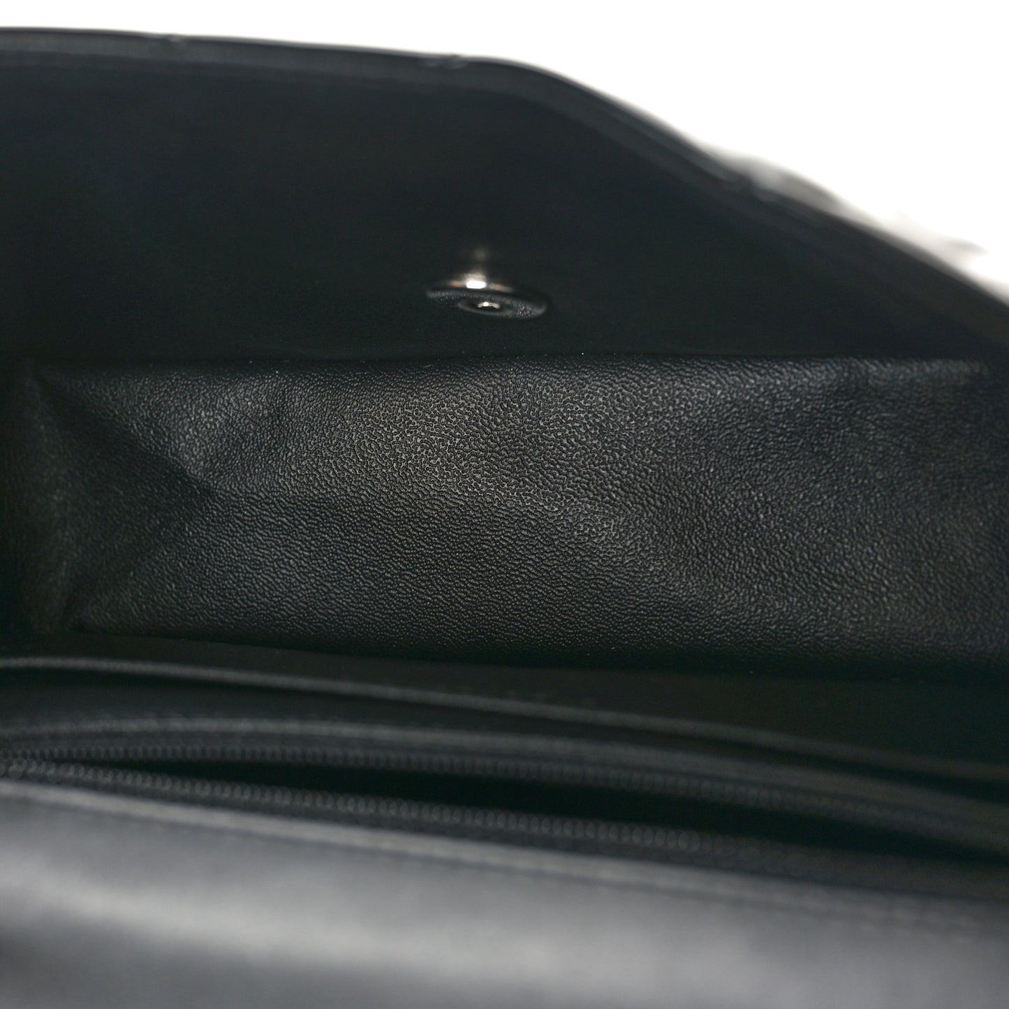 Patent Calfskin Quilted Bi-Color Mini Rectangular Flap Black Red