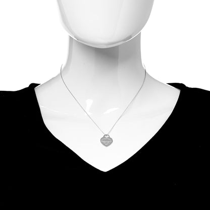 Tiffany Sterling Silver Small Return to Tiffany Heart Pendant Necklace 2 of 5