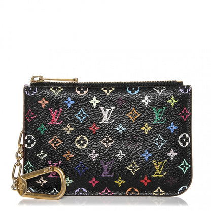 Louis Vuitton Monogram Multicolor Key Pouch Black Violet 1 of 6