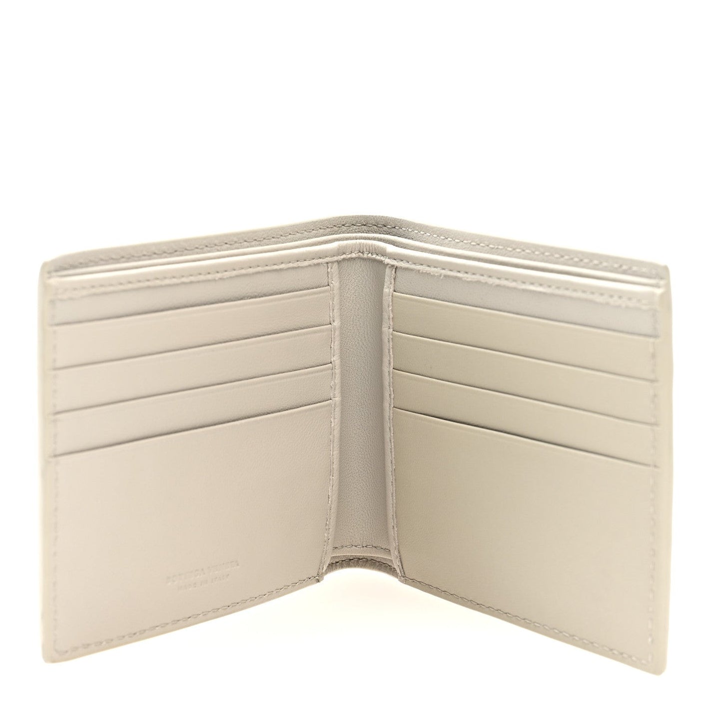 Nappa Intrecciato Bi-Fold Wallet Cement