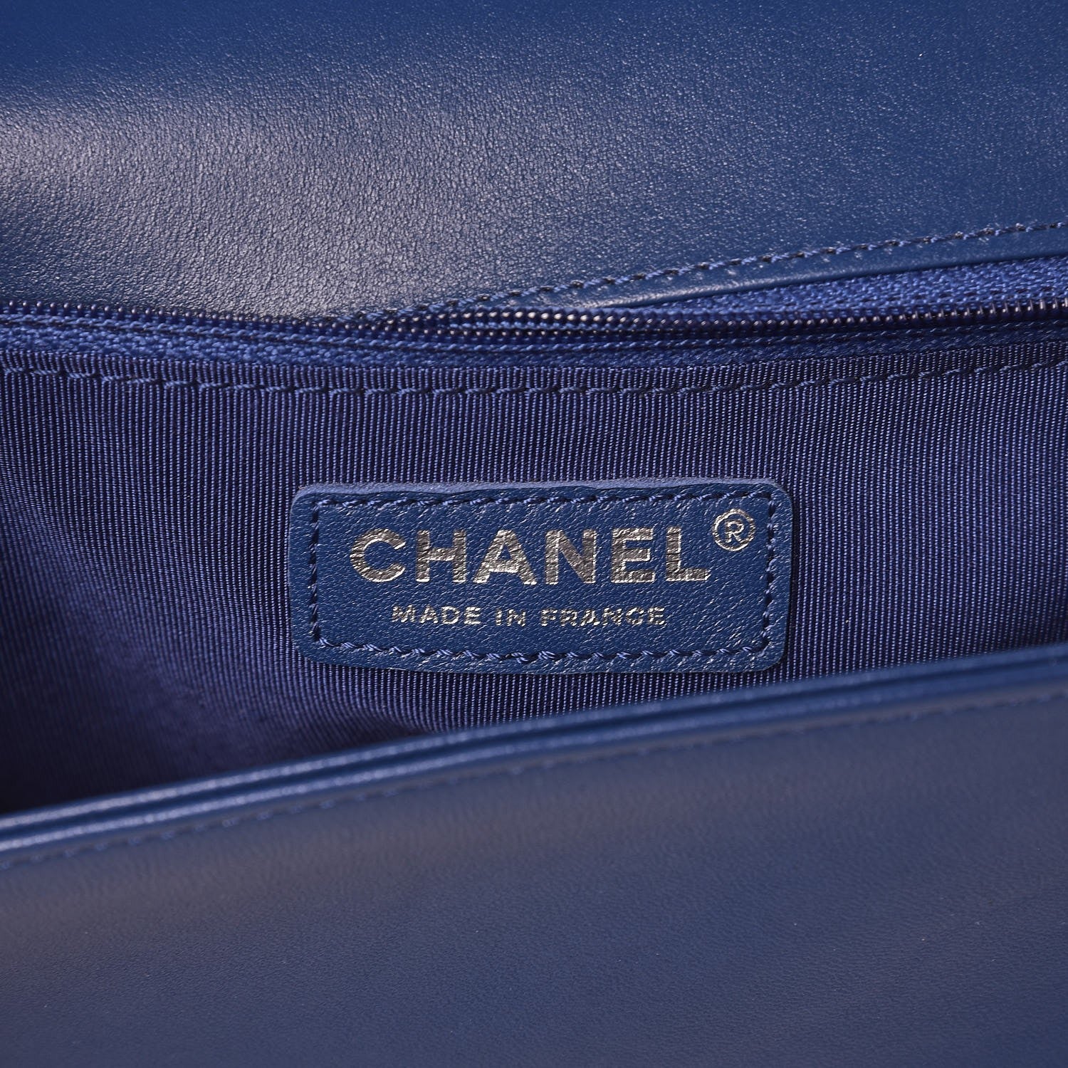 Chanel Lambskin Quilted New Medium Boy Flap Dark Blue 6 of 10