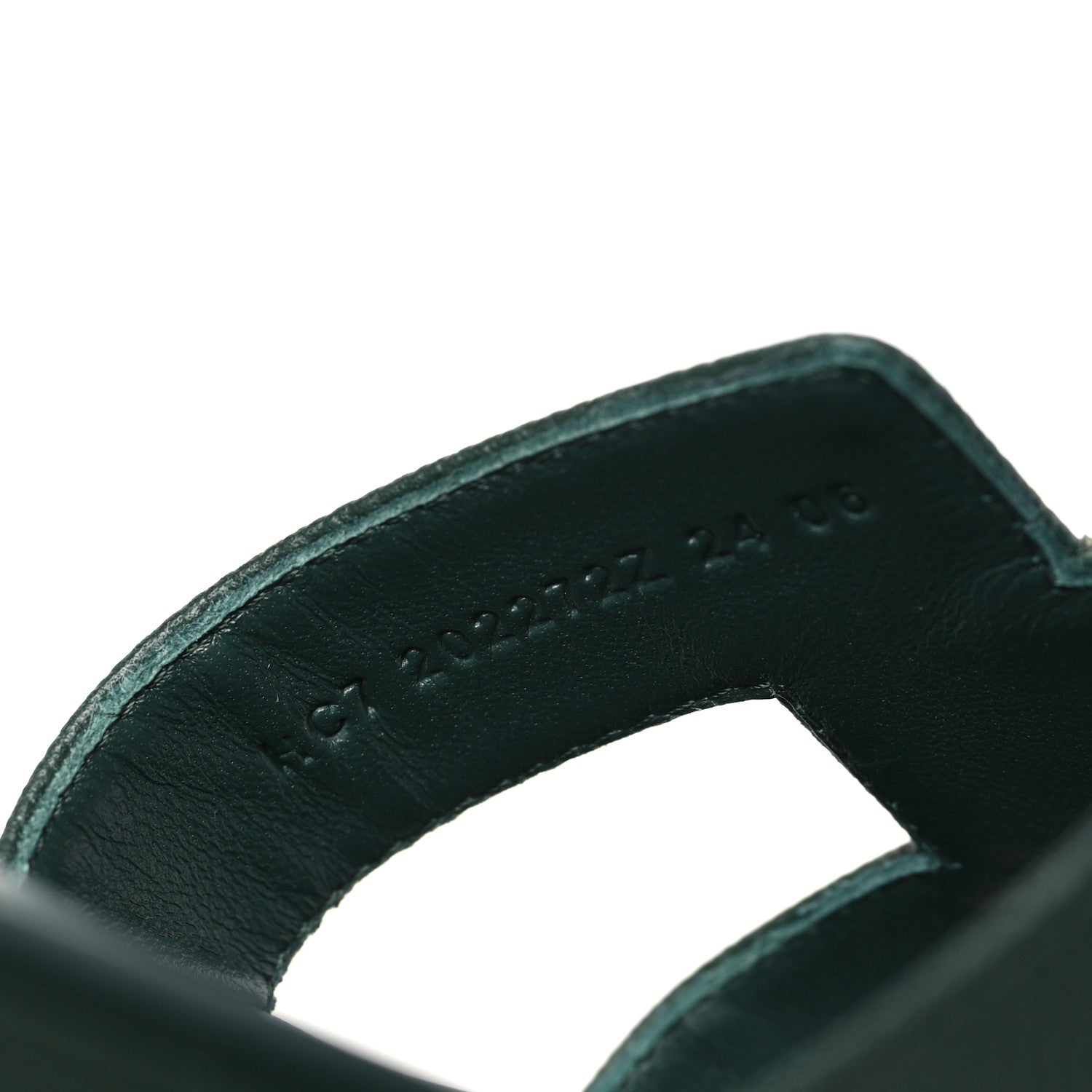 Hermes Calfskin Oran Sandals 40 Vert Viride 9 of 10