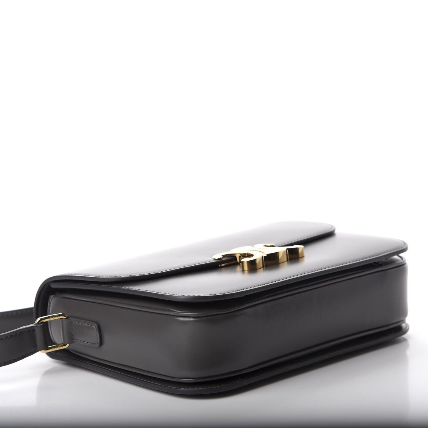 Shiny Calfskin Medium Triomphe Grey