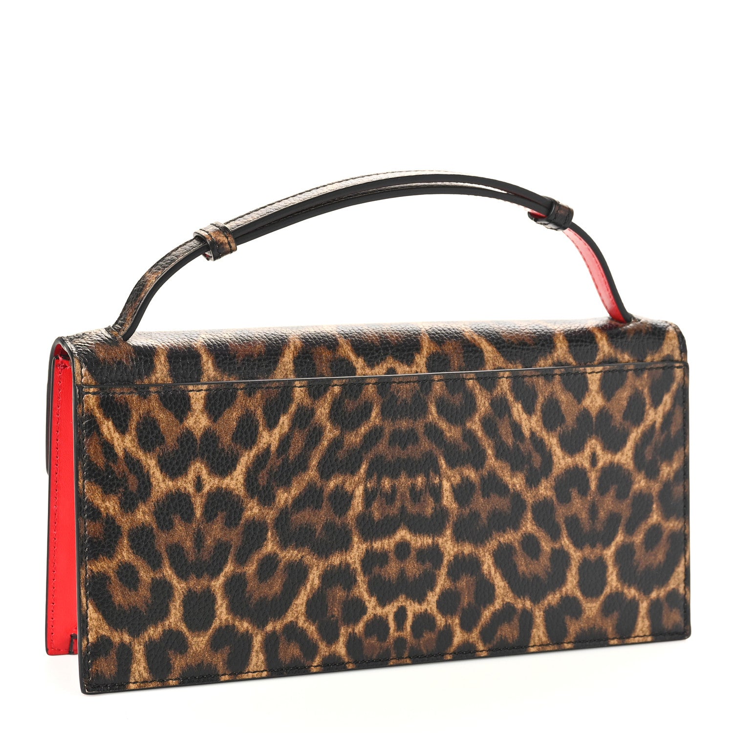 Christian Louboutin Calfskin Leopard Elisa Baguette Brown 3 of 8