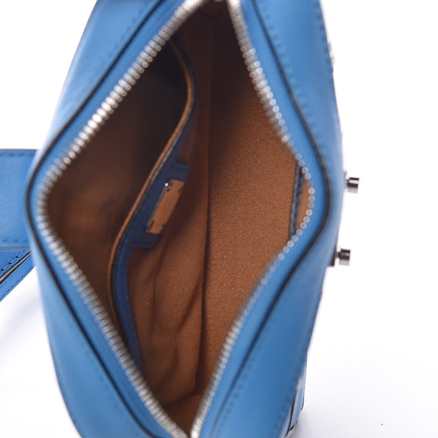 Monogram Coated Canvas Camera Crossbody Bag Blue