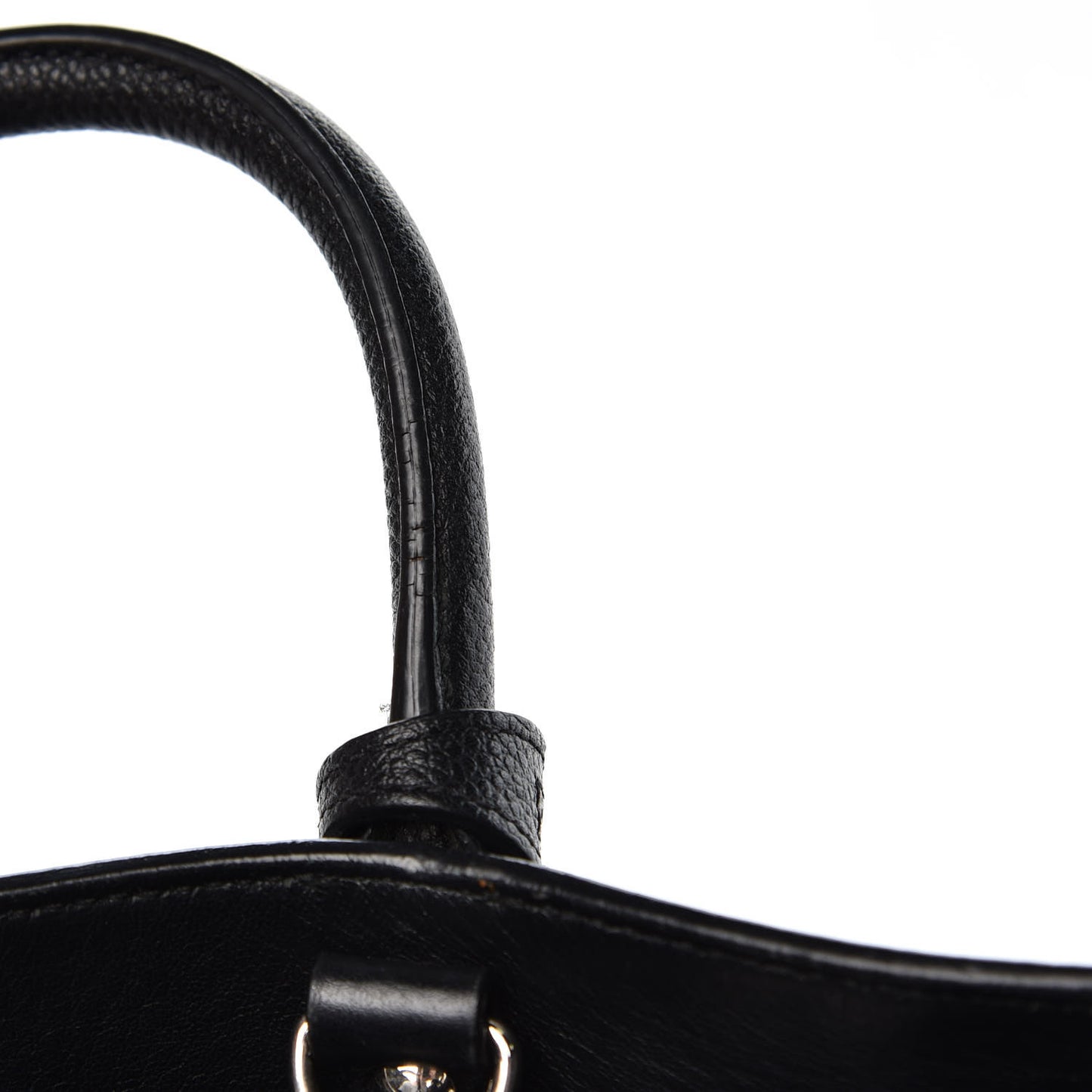 Grained Calfskin Nano Sac De Jour Black
