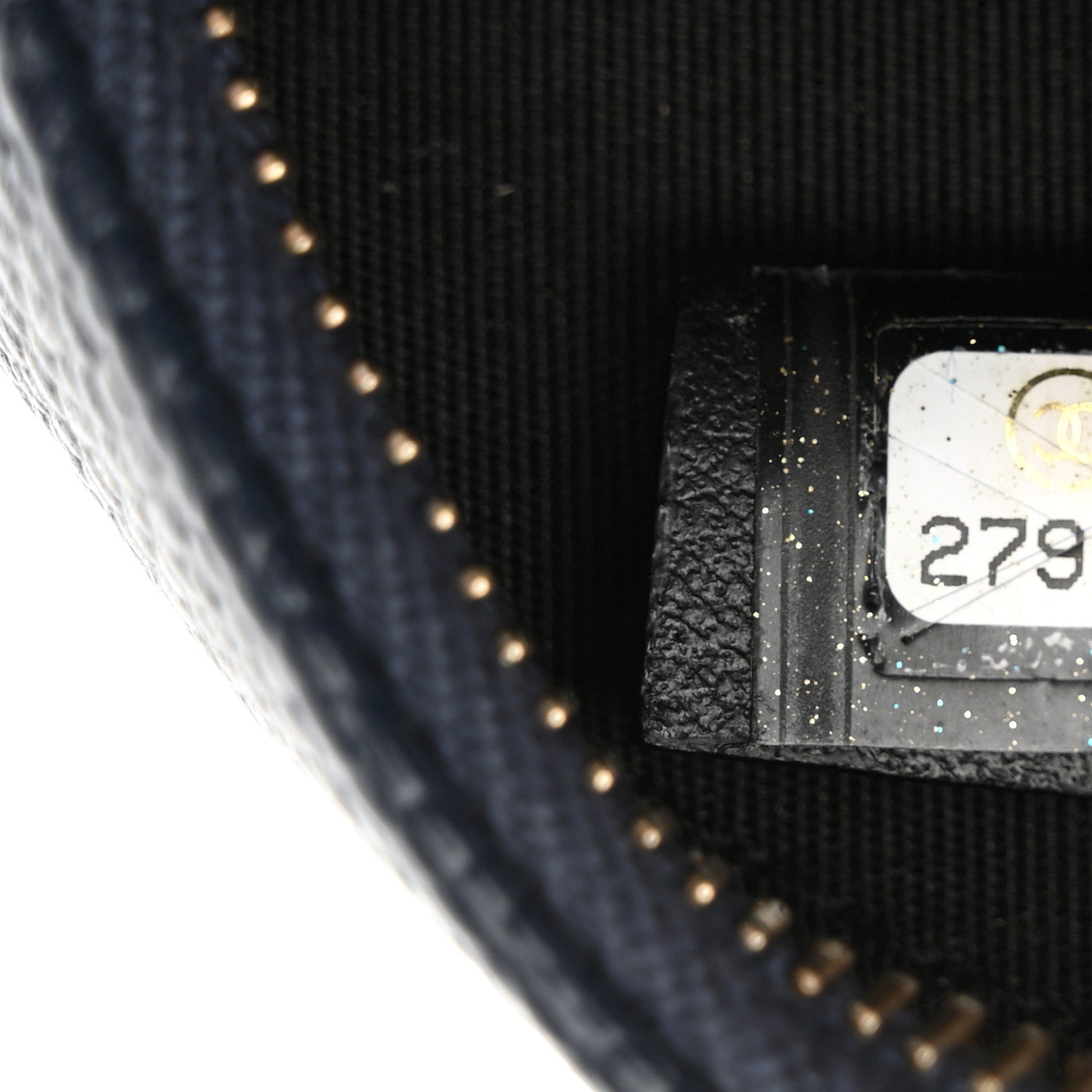 Chanel Caviar Quilted Round Filigree Crossbody Navy Black 7 of 7
