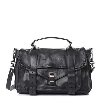 Proenza Schouler Lambskin Medium PS1 Satchel Black 1 of 12