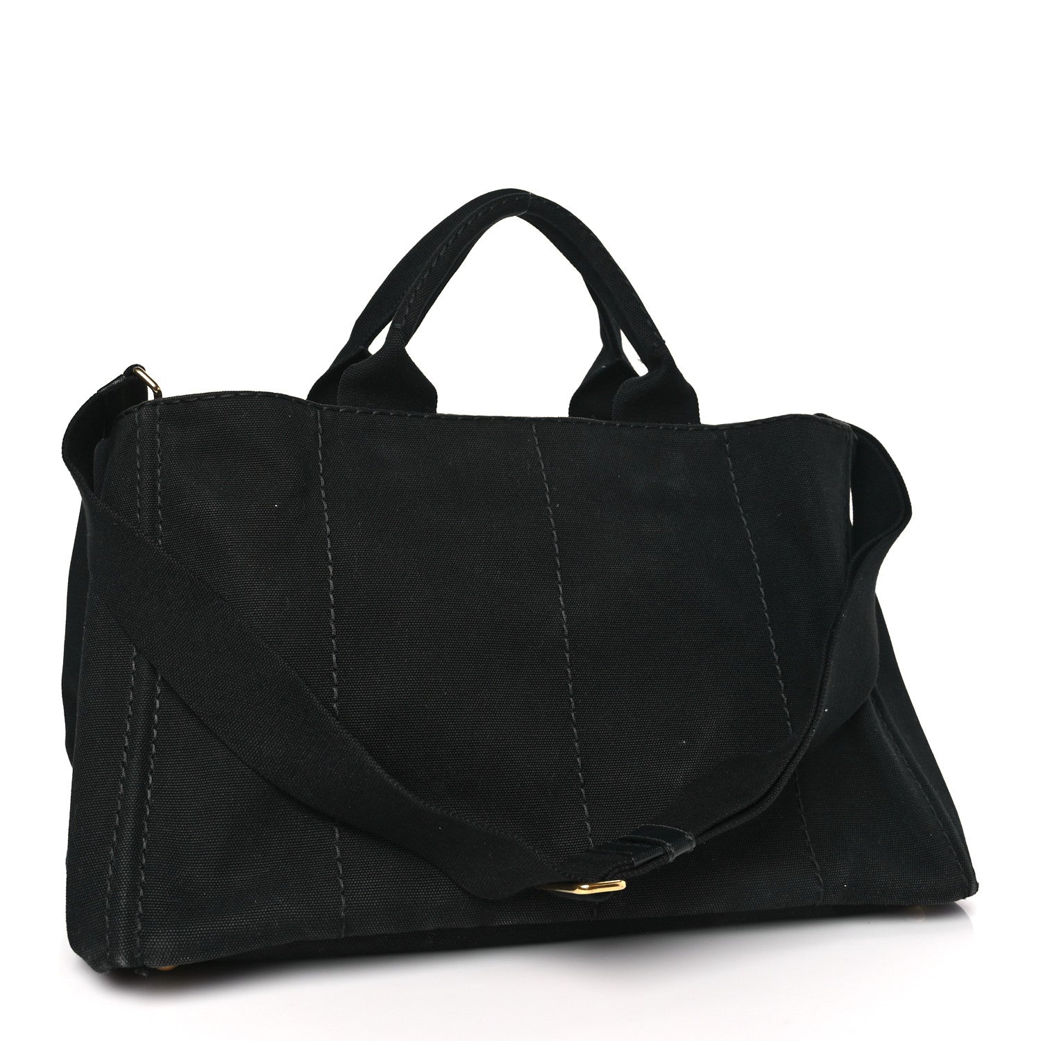 Prada Canapa Logo Tote Black 3 of 8