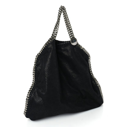 Stella McCartney Shaggy Deer Small Falabella Fold Over Tote  Black 2 of 8