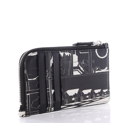 Prada X JAMES JEAN Vitello Comic Print Zip Card Holder Black 2 of 6