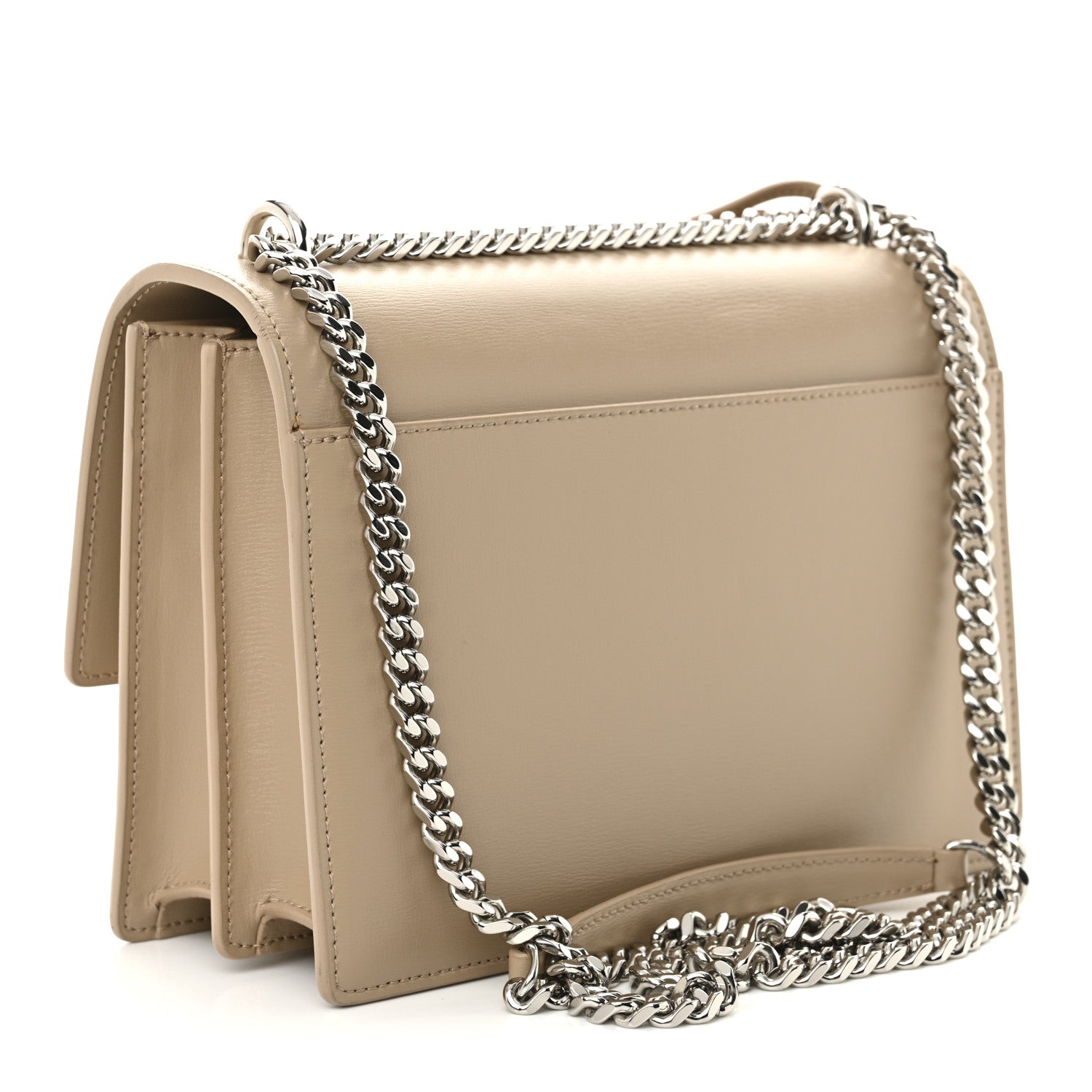 Saint Laurent Calfskin Medium Monogram Sunset Dark Beige 3 of 11