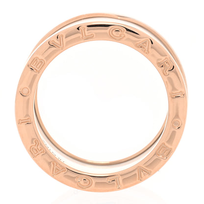 Bulgari 18K Rose Gold White Ceramic B.Zero1 Four-Band Ring 54 6.75 5 of 5