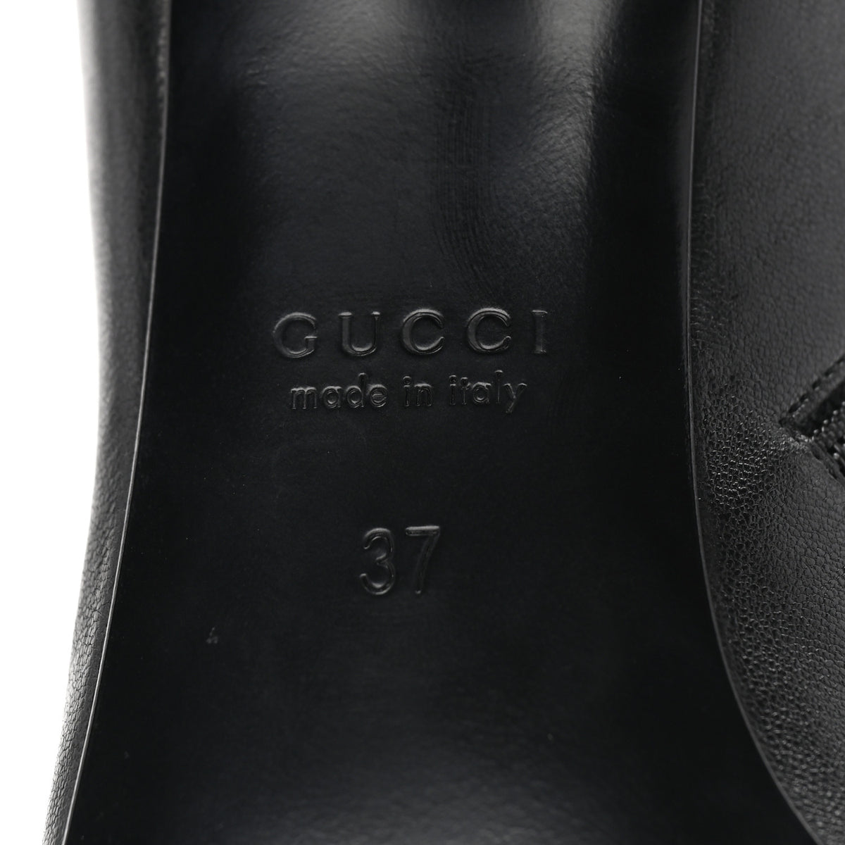 Shiny Calfskin Horsebit Signora Bootie 37 Black