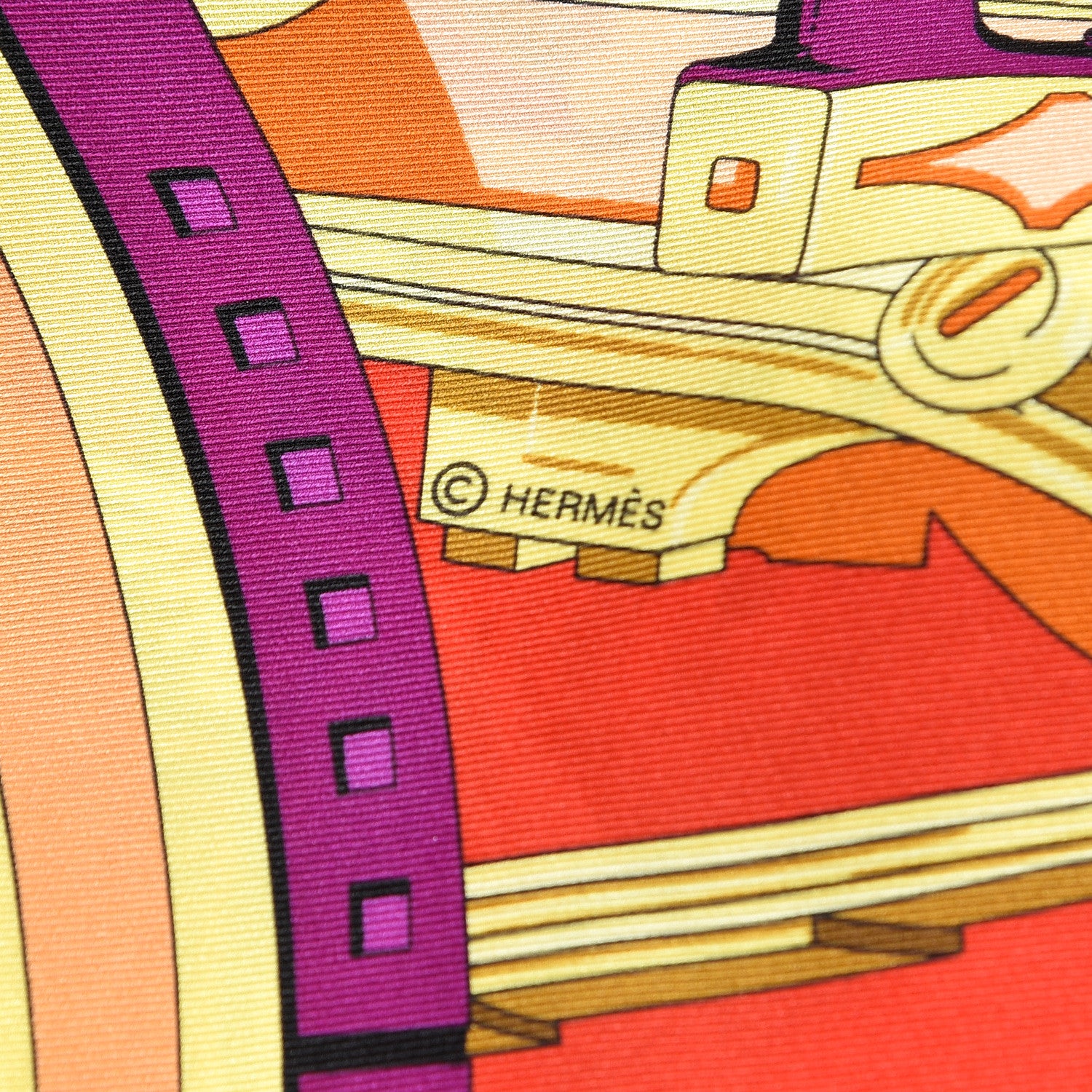 Hermes Silk Rythmes Scarf 65 4 of 4