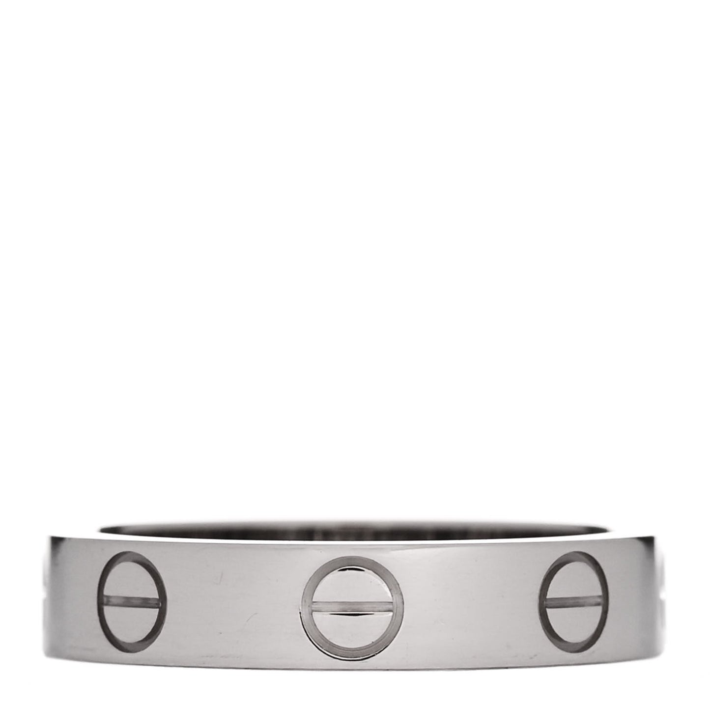 18K White Gold 3.6mm LOVE Ring 48 4.5