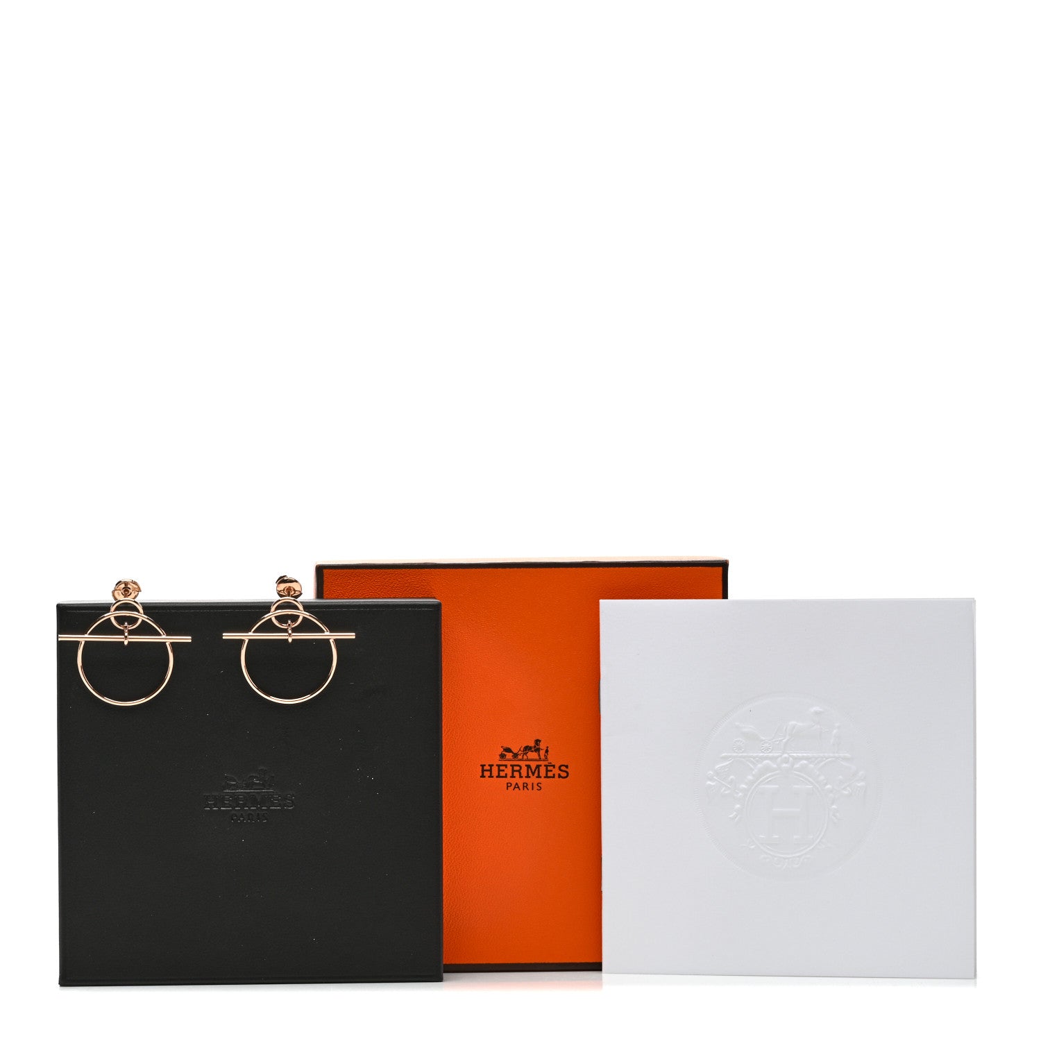 Hermes 18K Rose Gold PM Loop Earrings 6 of 6