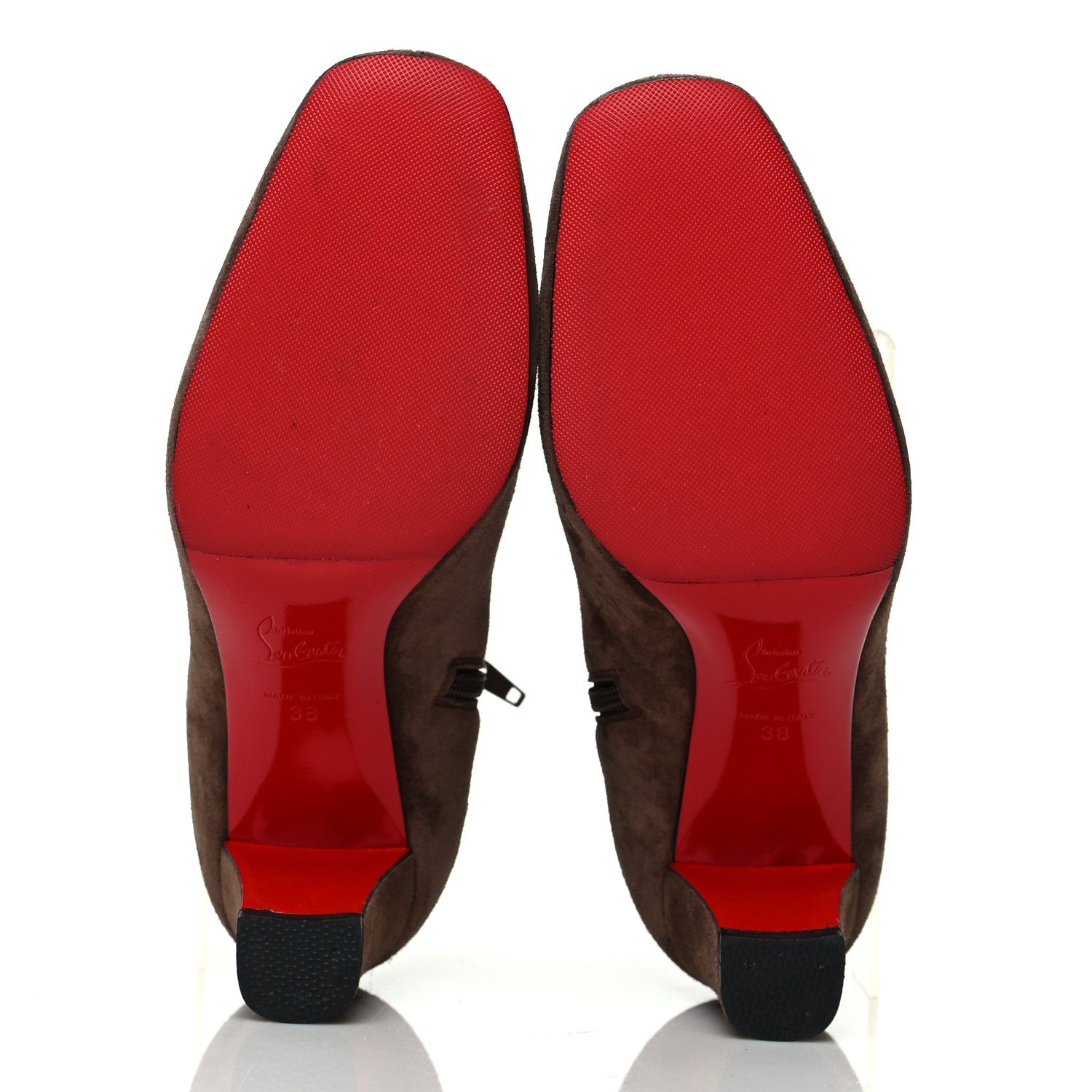 Christian Louboutin Suede Ankle Boots 38 Brown 5 of 7