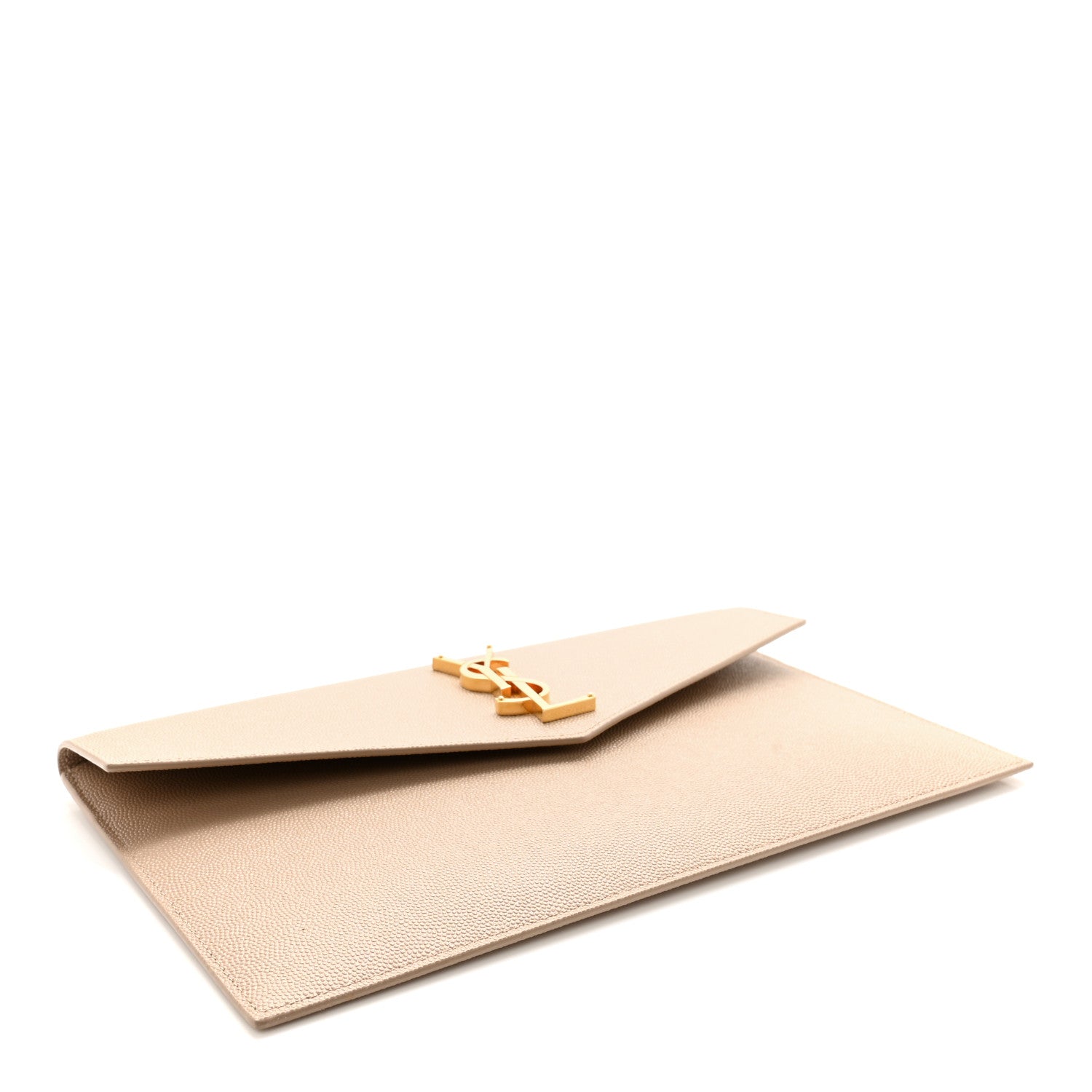 Saint Laurent Grain De Poudre Uptown Pouch Dark Beige 4 of 7