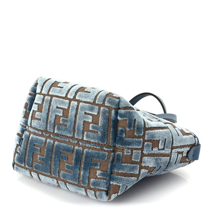 Fendi Velvet Jacquard FF Mini Roll Tote Anice 8 of 8