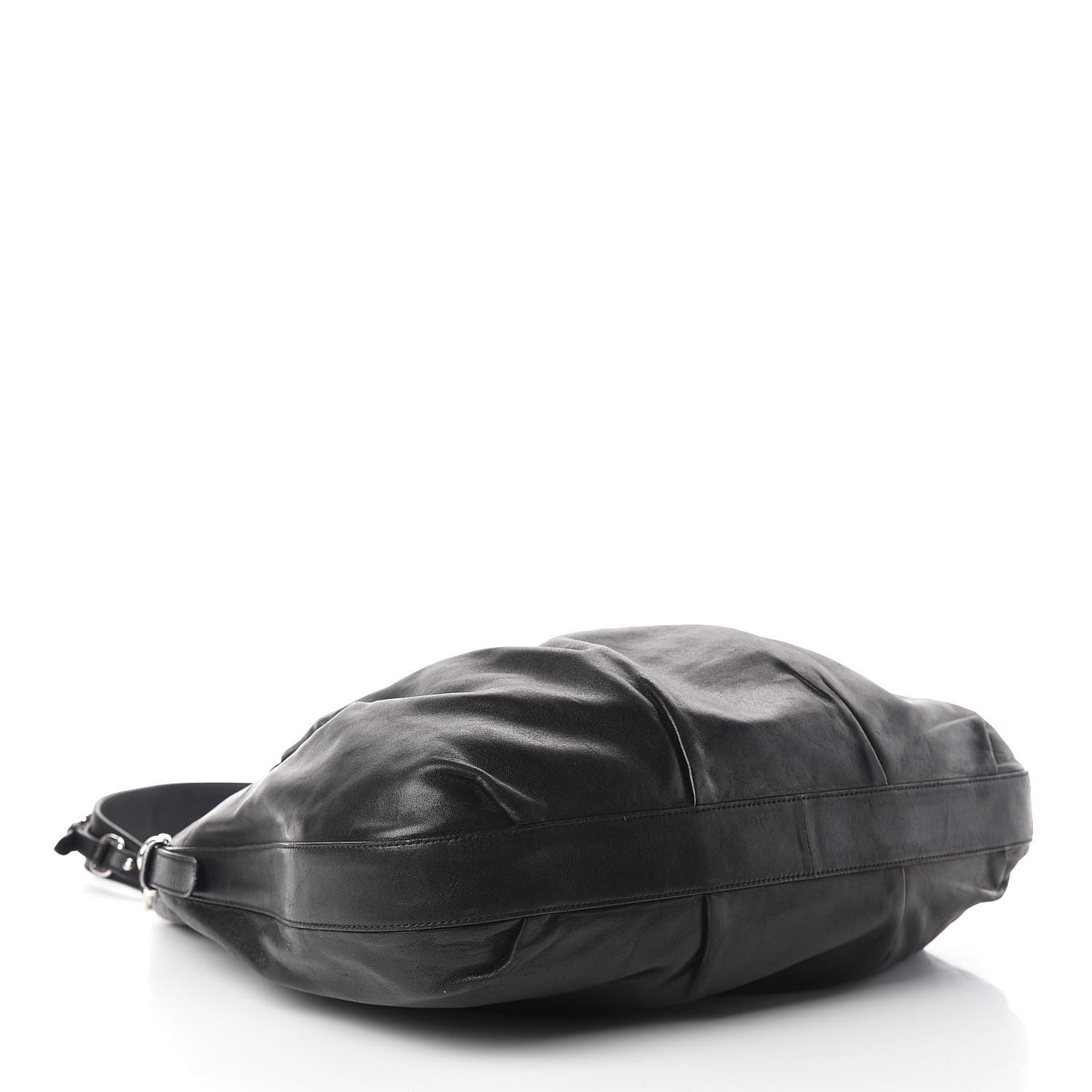 Soft Calf Pleated Hobo Black